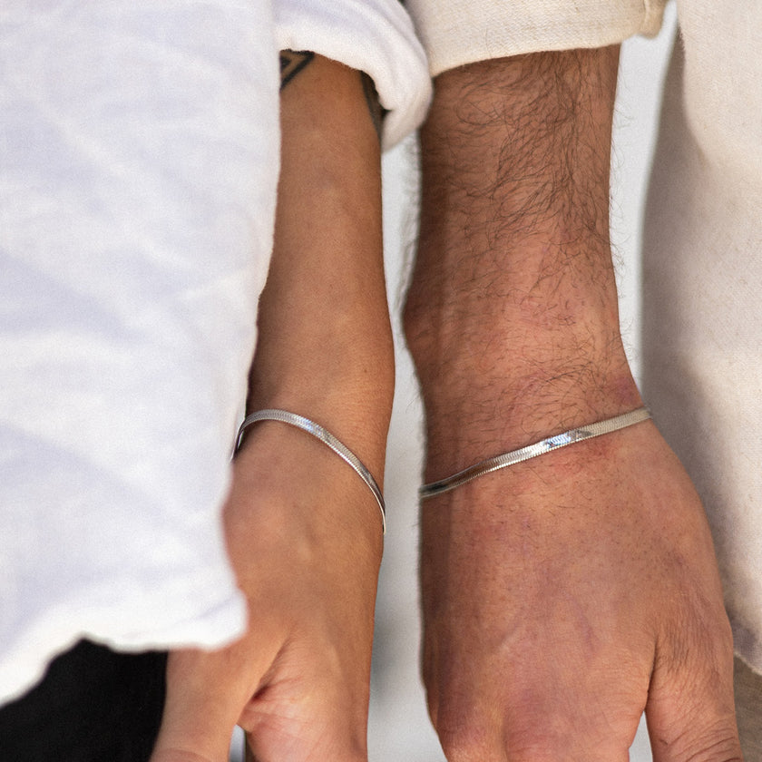 Pure Steel Unisex Snake Chain Bracelet by A&C Oslo