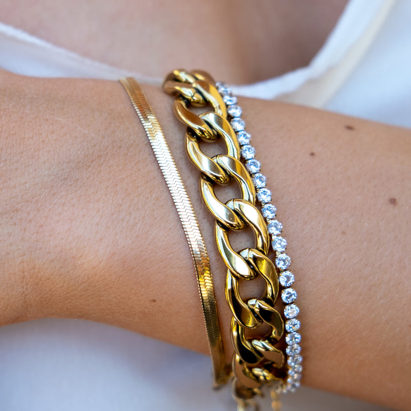 Pure Steel Unisex Snake Chain Bracelet by A&C Oslo