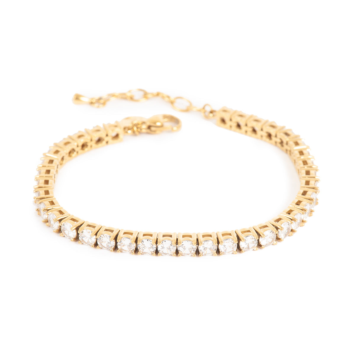 Tennis Bracelet Gold 3mm Crystral by A&C Oslo