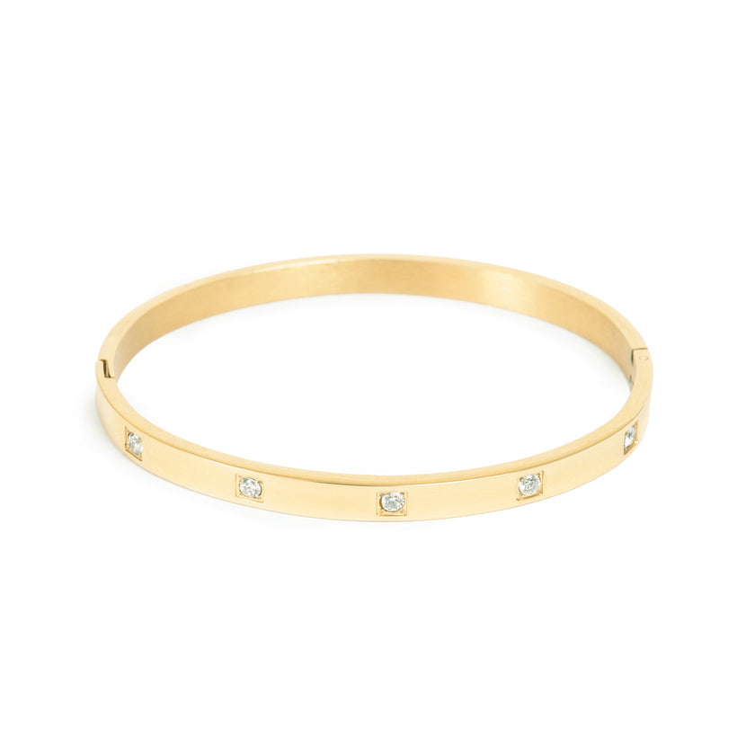 Bangle with Cubic Zirconia by A&C Oslo
