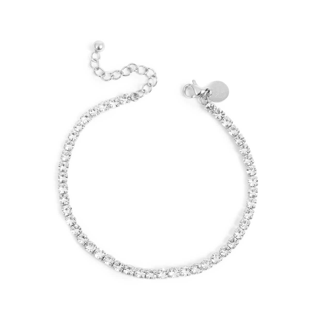 Tennis Bracelet Silver 2mm Crystral by A&C Oslo