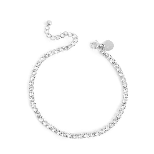 Tennis Bracelet Silver 2mm Crystral by A&C Oslo