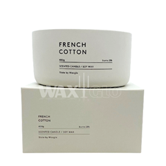 Waxglo - French Cotton 400g Soy Wax Candle in Slate Vessel