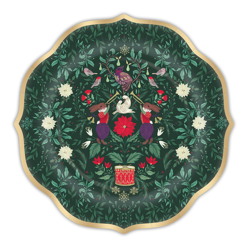 12 Days of Christmas Paper Plates Dessert