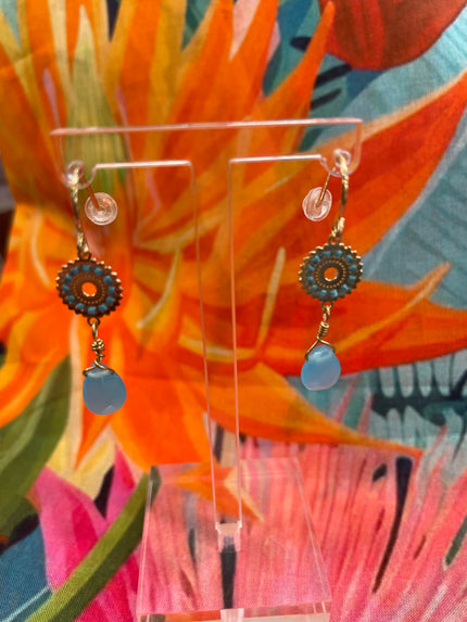 Byzantine Earrings Aqua
