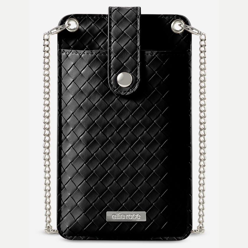 Ellie Rose Crossbody Phone Bag - Black