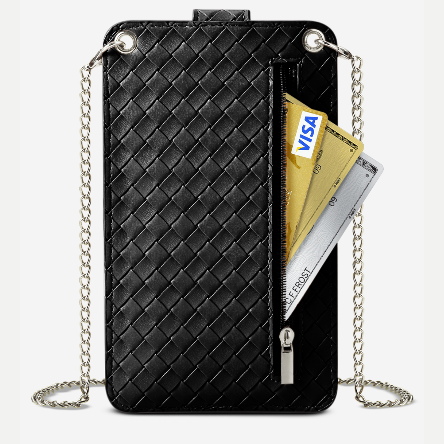 Ellie Rose Crossbody Phone Bag - Black