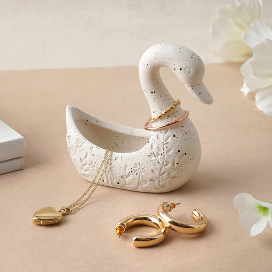 Swan Ring Holder Trinket Bowl