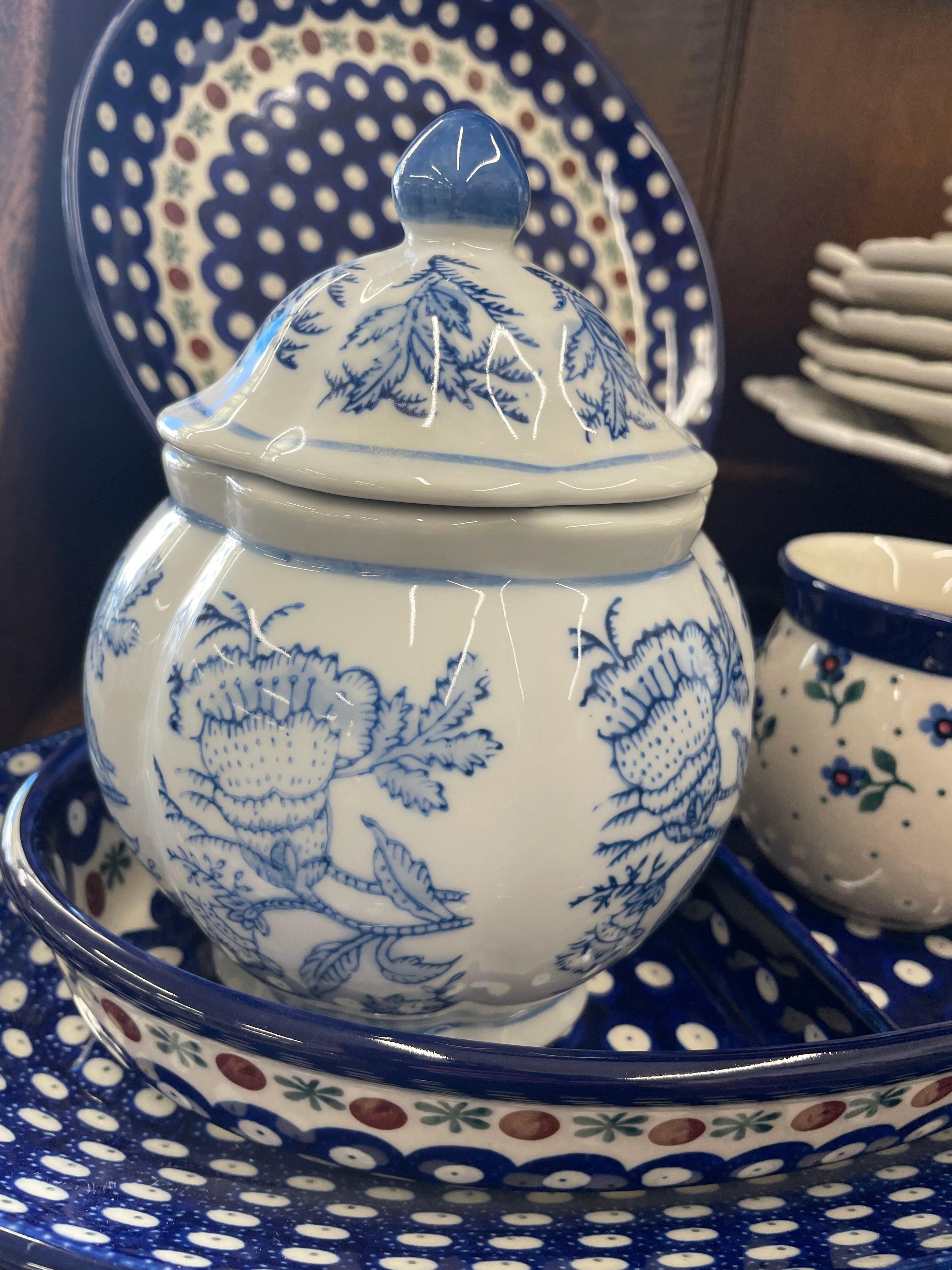 Blue & White Decorative Ginger Jar