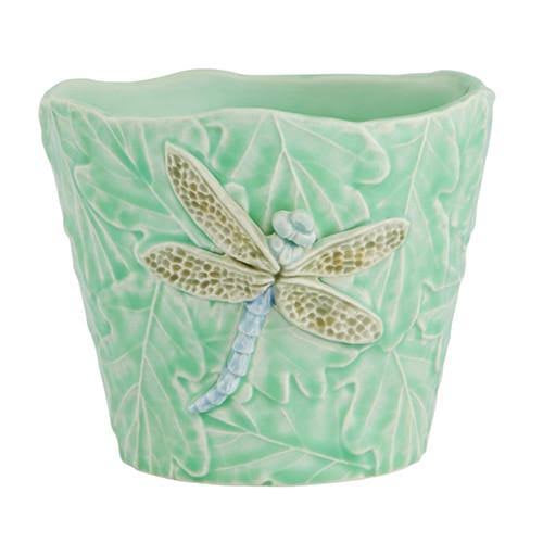 Bordallo Pinheiro Dragonfly Pot - ceramic dragonfly garden pot made in Portugal, available in NZ