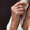 Crystal Ring, 14k Gold Plated Steel-Various sizes
