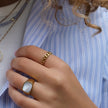 Mother of Pearl 14k Gold Plated Ring-Various sizes