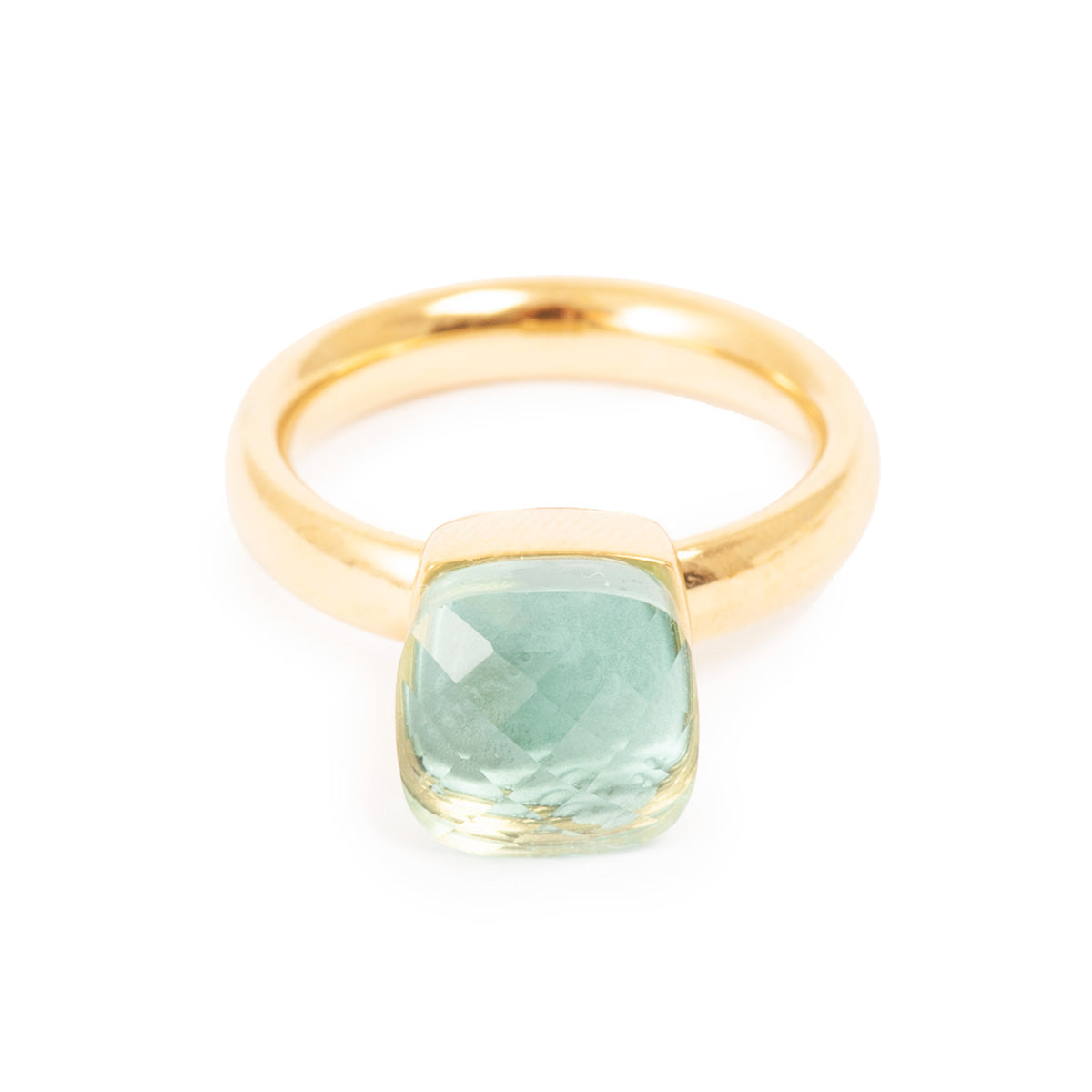 Steel Ring with Glass - Aquamarine by A&C Oslo
