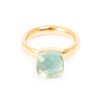 Steel Ring with Glass - Aquamarine by A&C Oslo