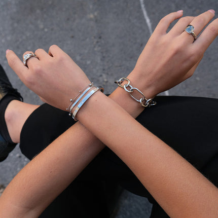 Pure Steel Smokey Grey Stone Ring By A&C Oslo-Various Sizes