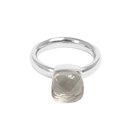 Pure Steel Smokey Grey Stone Ring By A&C Oslo-Various Sizes