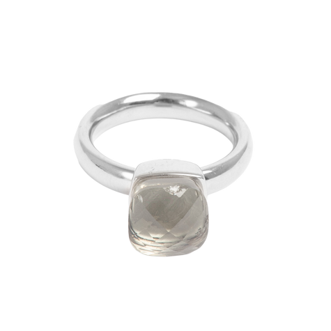 Pure Steel Smokey Grey Stone Ring By A&C Oslo-Various Sizes