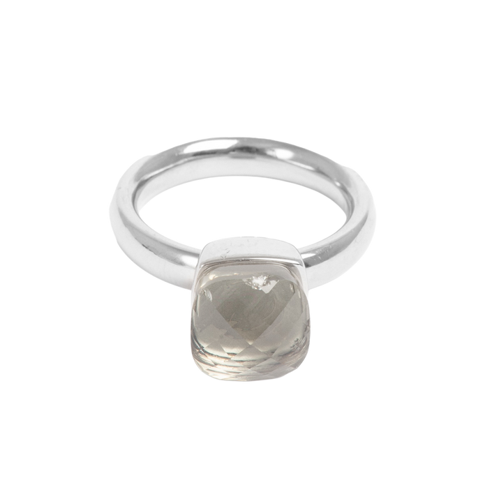 Pure Steel Smokey Grey Stone Ring By A&C Oslo-Various Sizes