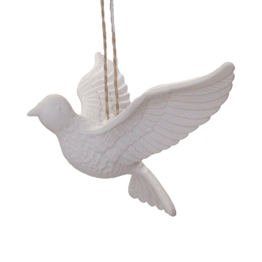 White Dove – Tail Down Christmas Decoration