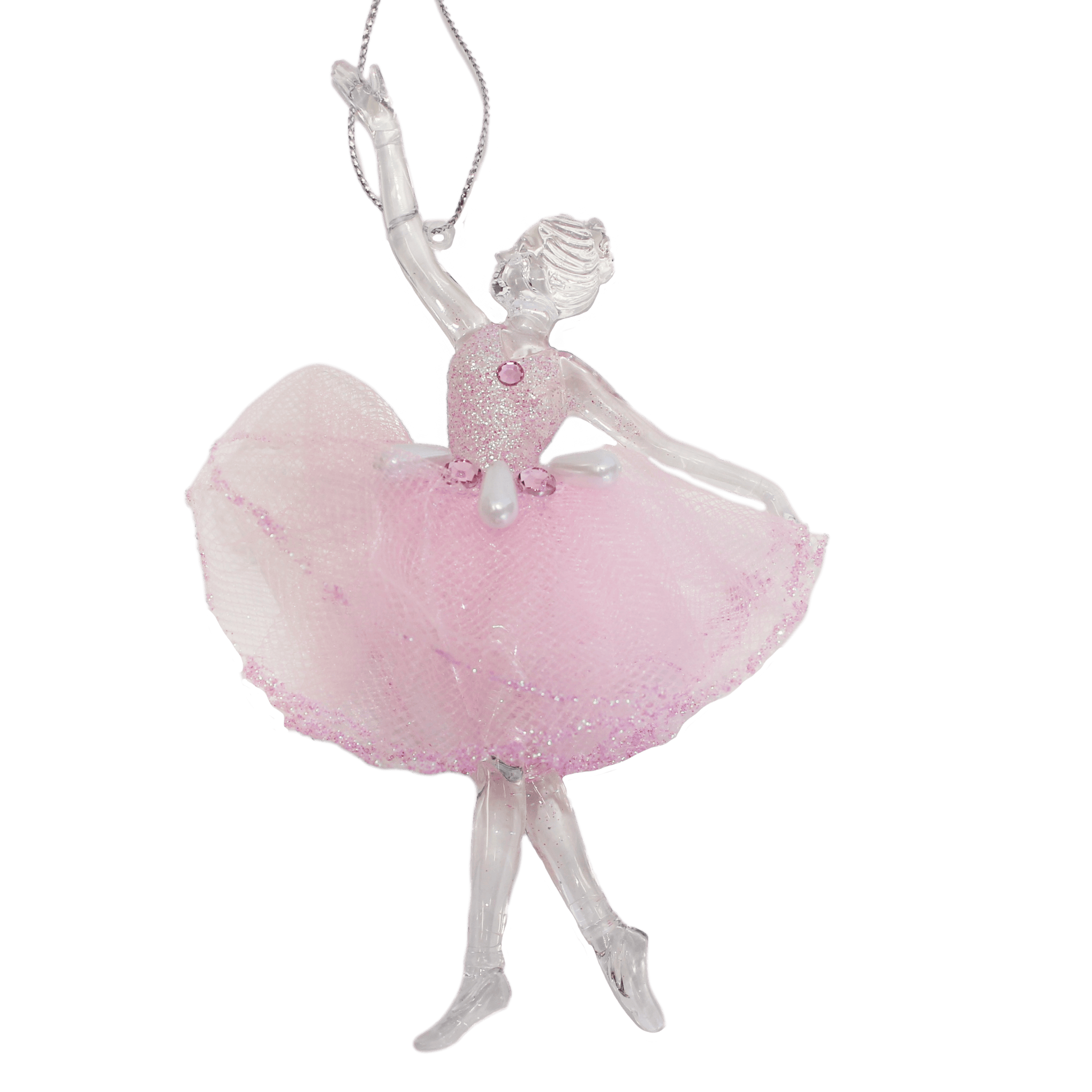 Ballerina with Pink Tulle Dress decoration 1 arm raised