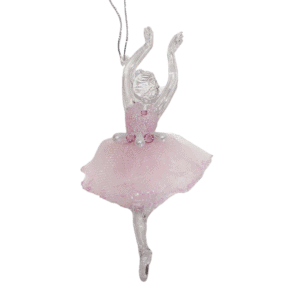 Blllerina with Pink Tulle Dress 2 arms raised decoration