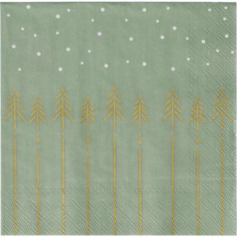 Räder - Fir Trees & Snow - Christmas Cocktail Napkins