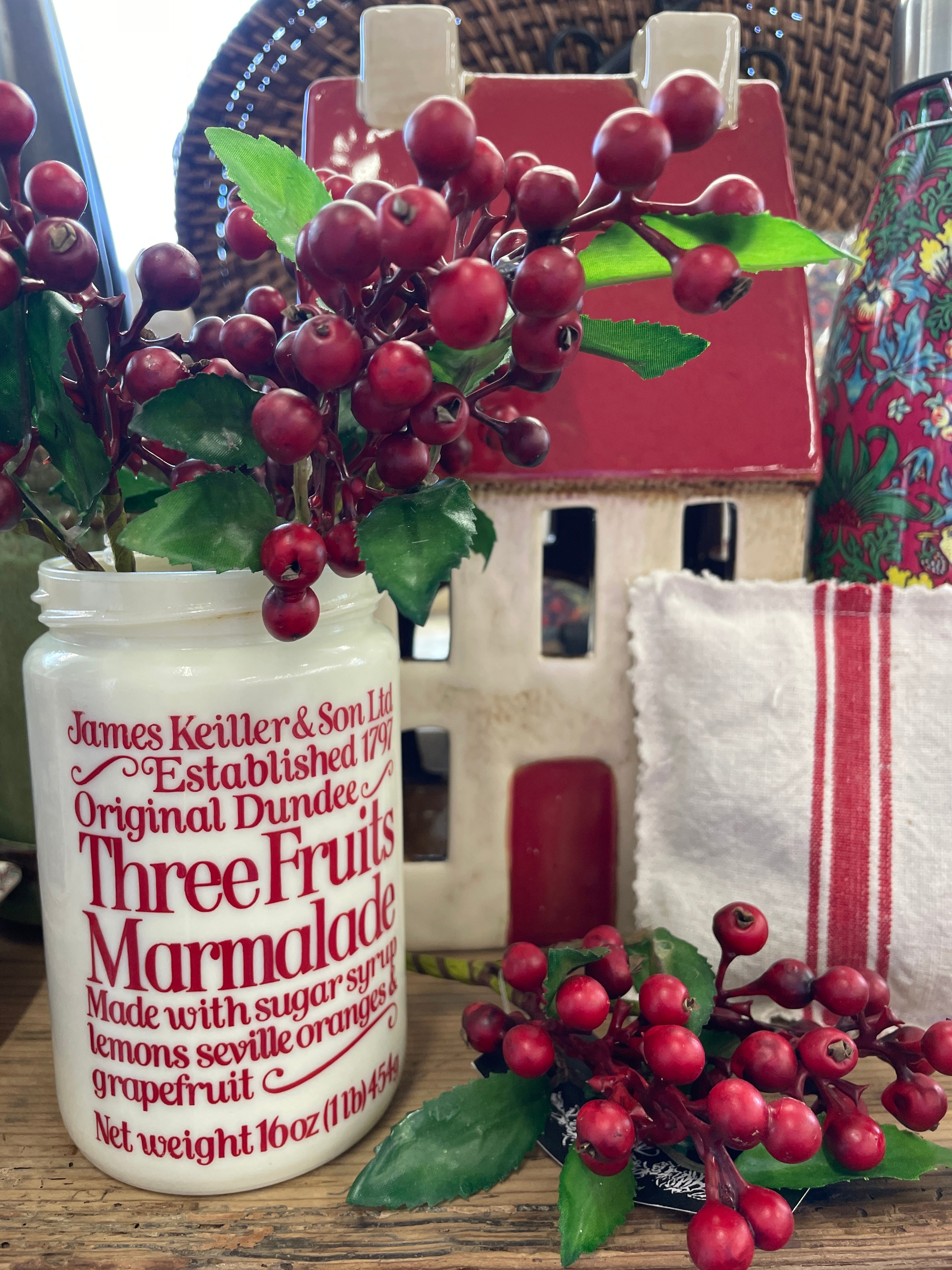 Vintage Dundee Milk Glass Jar