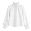 White Linen Frill Top-Carter