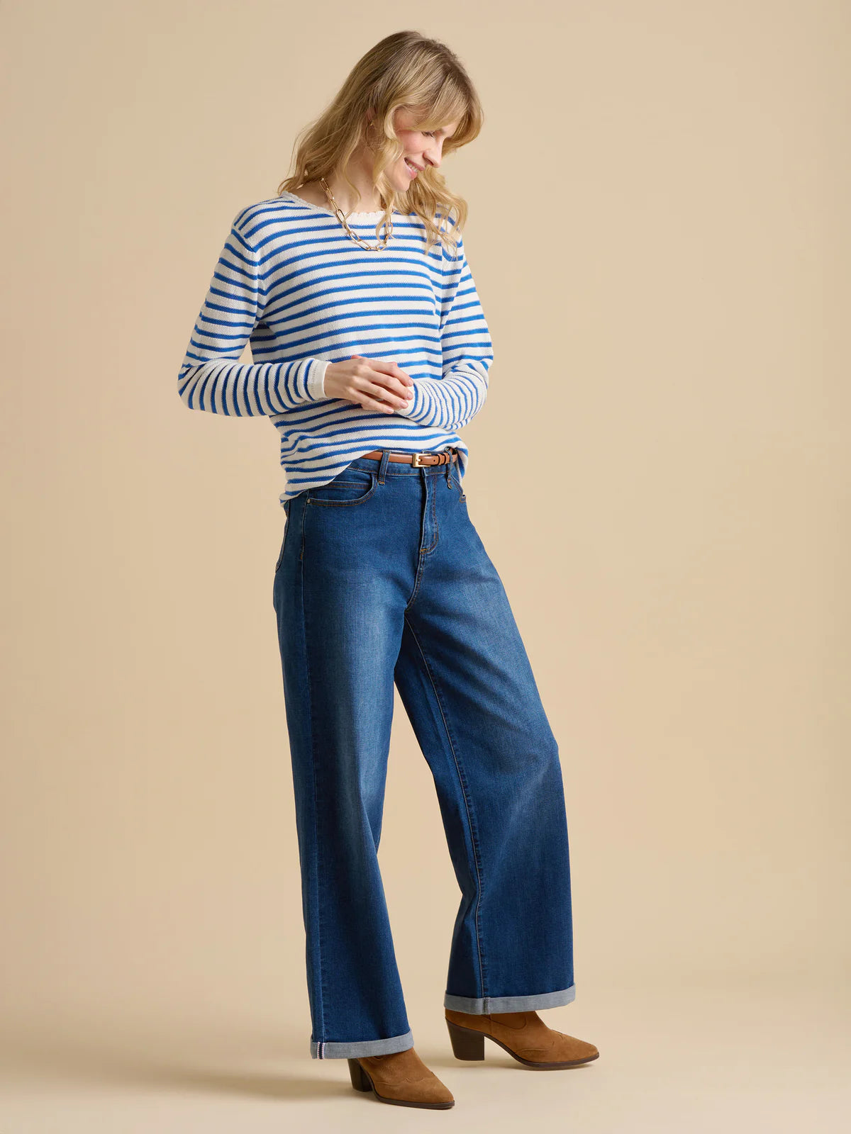 Brakeburn Scallop Neck Knitted Jumper