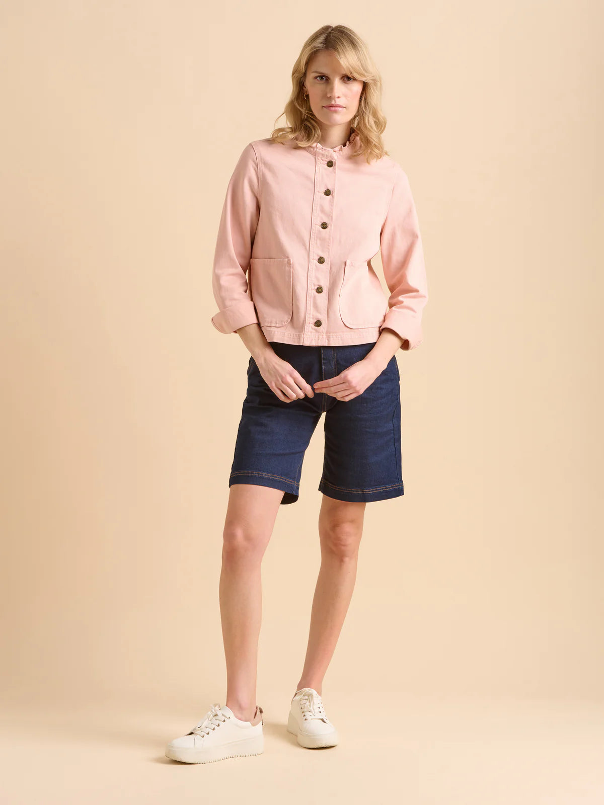 Brakeburn Frill Neck Denim Jacket