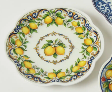 Ceramic Lemon Plate 15cm 3 assorted