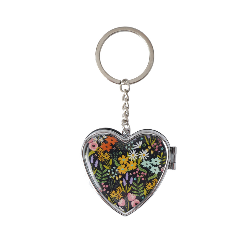 Flower Market pill box keyring