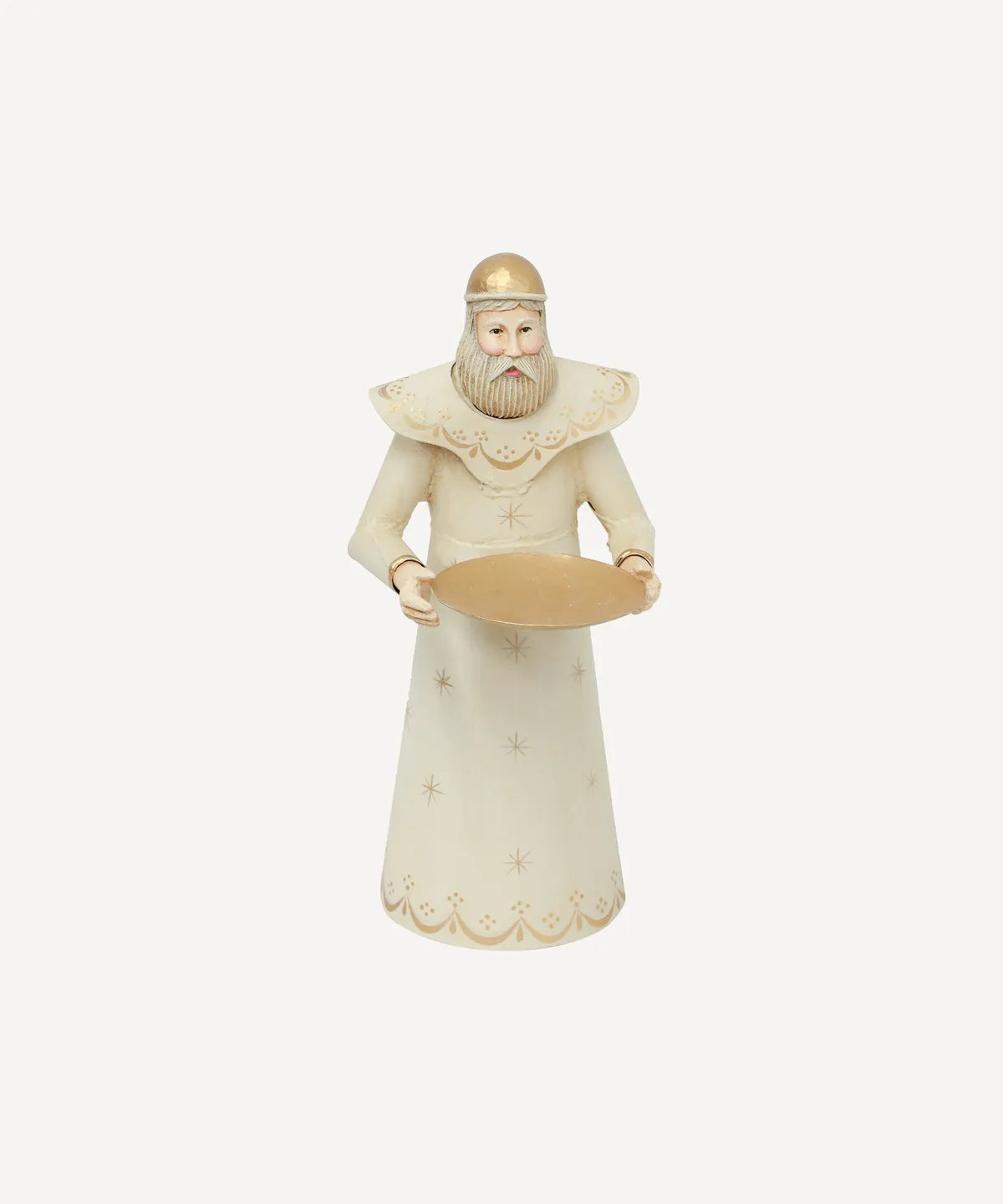 Santa with Candle Plate Gold by French Country Collections