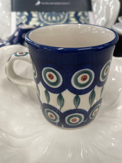 Polish Ceramics Peacock Mug - Short Straight Side