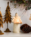 Santa with Candle Plate Silver by French Country Collections