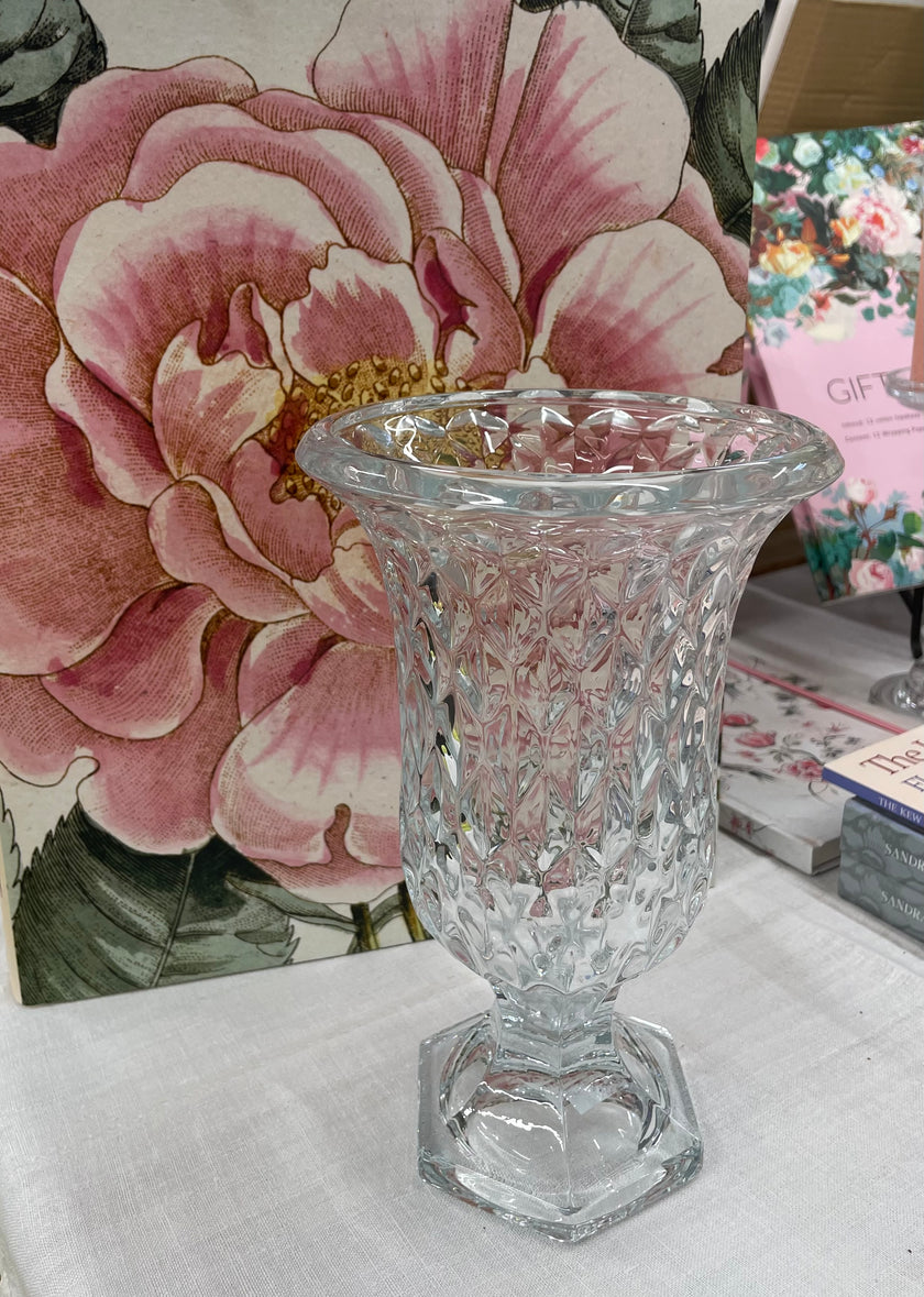 Ava Fluted Glass Vase - 24cm