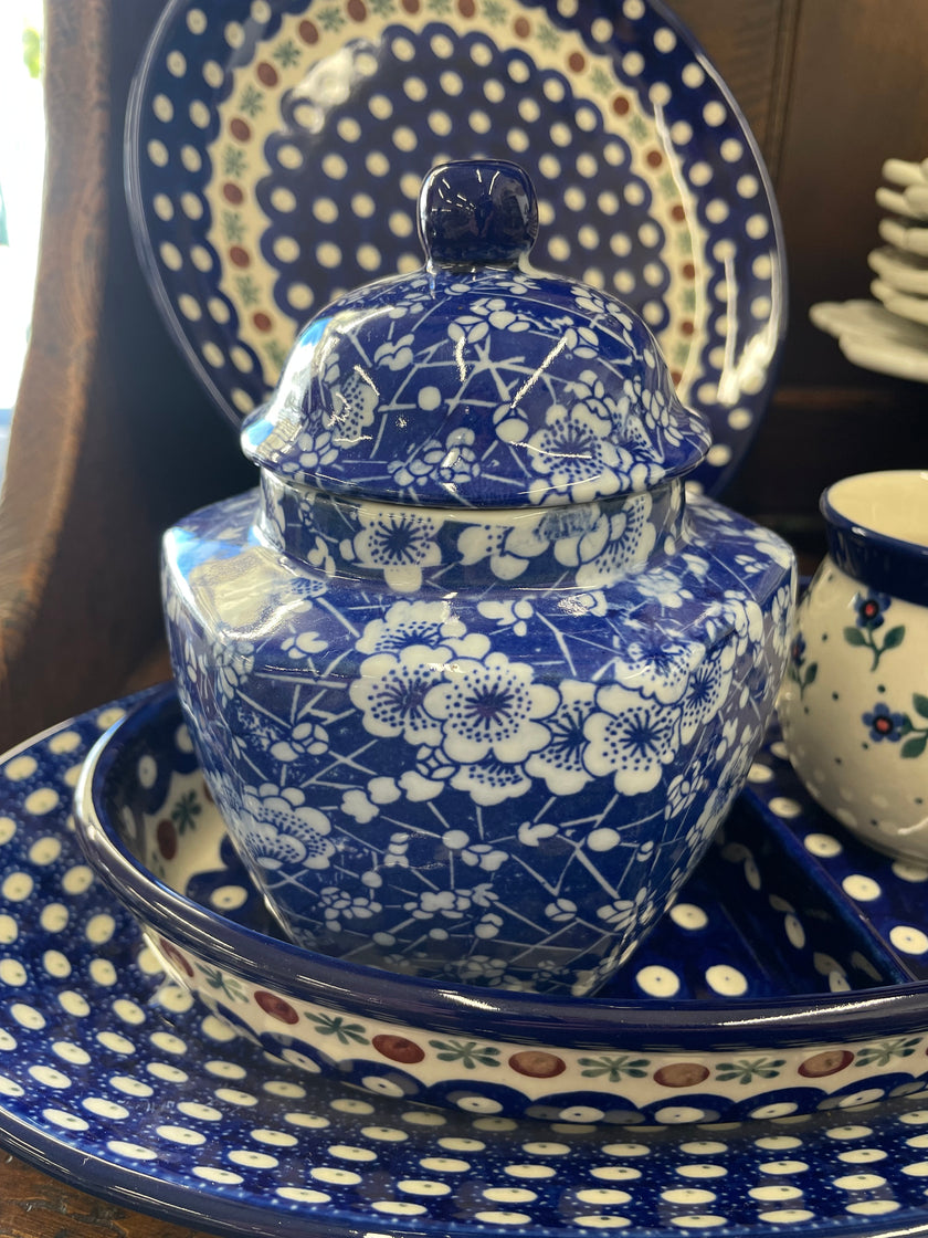 Blue & White Decorative Ginger Jar