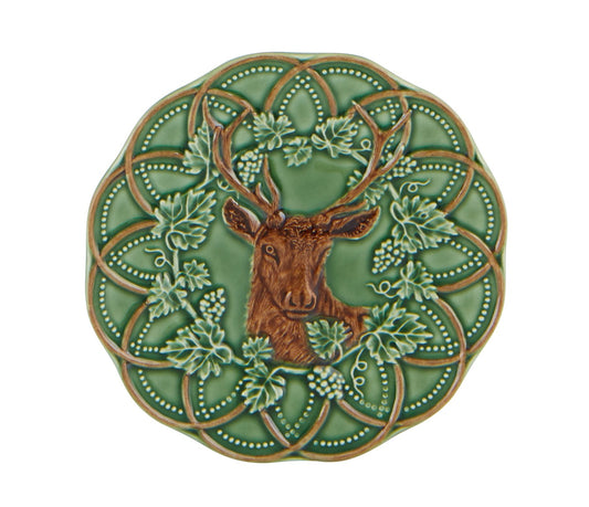 Bordallo Pinheiro Hunting Deer B&B Plate