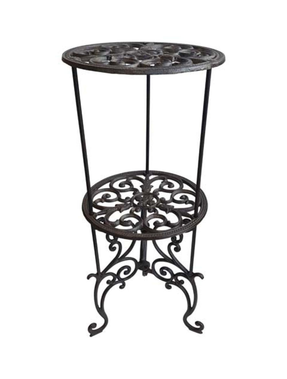 Scroll 2 Tier Round Console by Le Monde