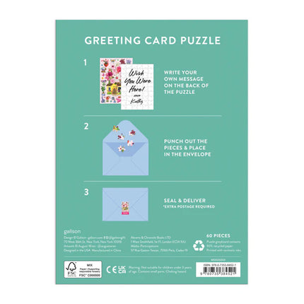 Greeting Card Puzzle - Cottage Bouquet