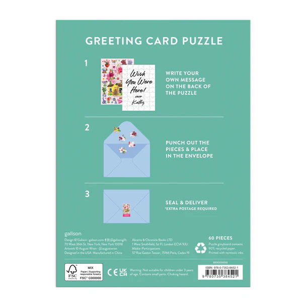 Greeting Card Puzzle - Cottage Bouquet