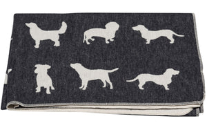 David Fussenegger Pet Blanket - Dog Silhouettes