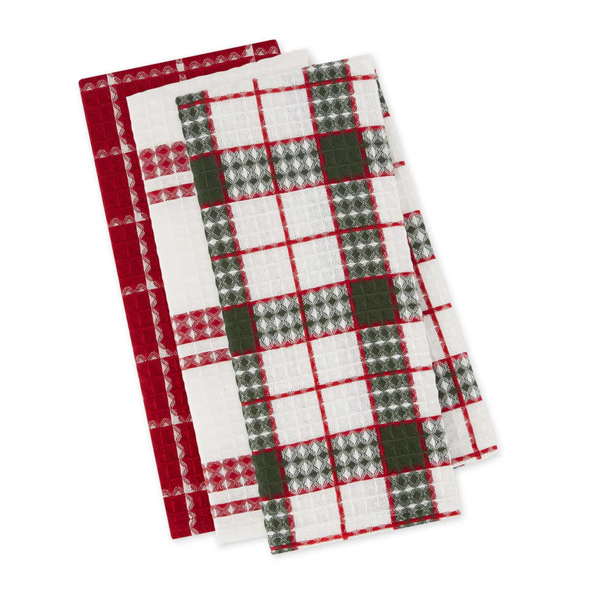 Deck The Halls Dish Towel Gift Set - 3 Tea Towels