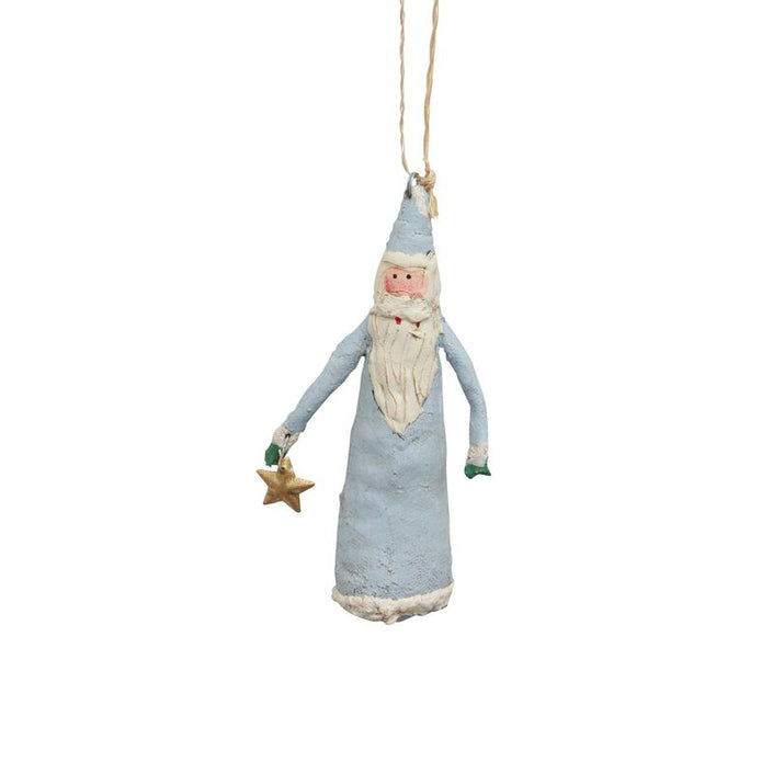 Canvas Santa Blue with Star Hanging Decoration