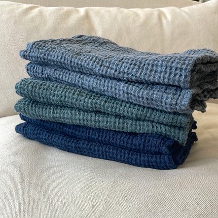 Large Waffle Hand Towel - Balsam Green