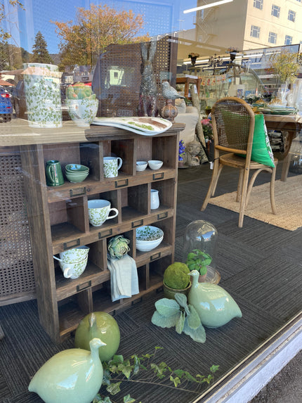 Rustic Wall Shelf with Numbered Drawers by French Country Collections