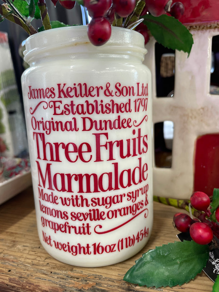 Vintage Dundee Milk Glass Jar