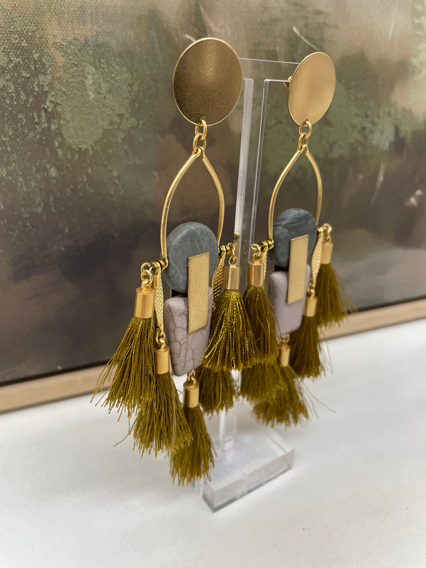 David Aubrey Boho Tassle Earrings