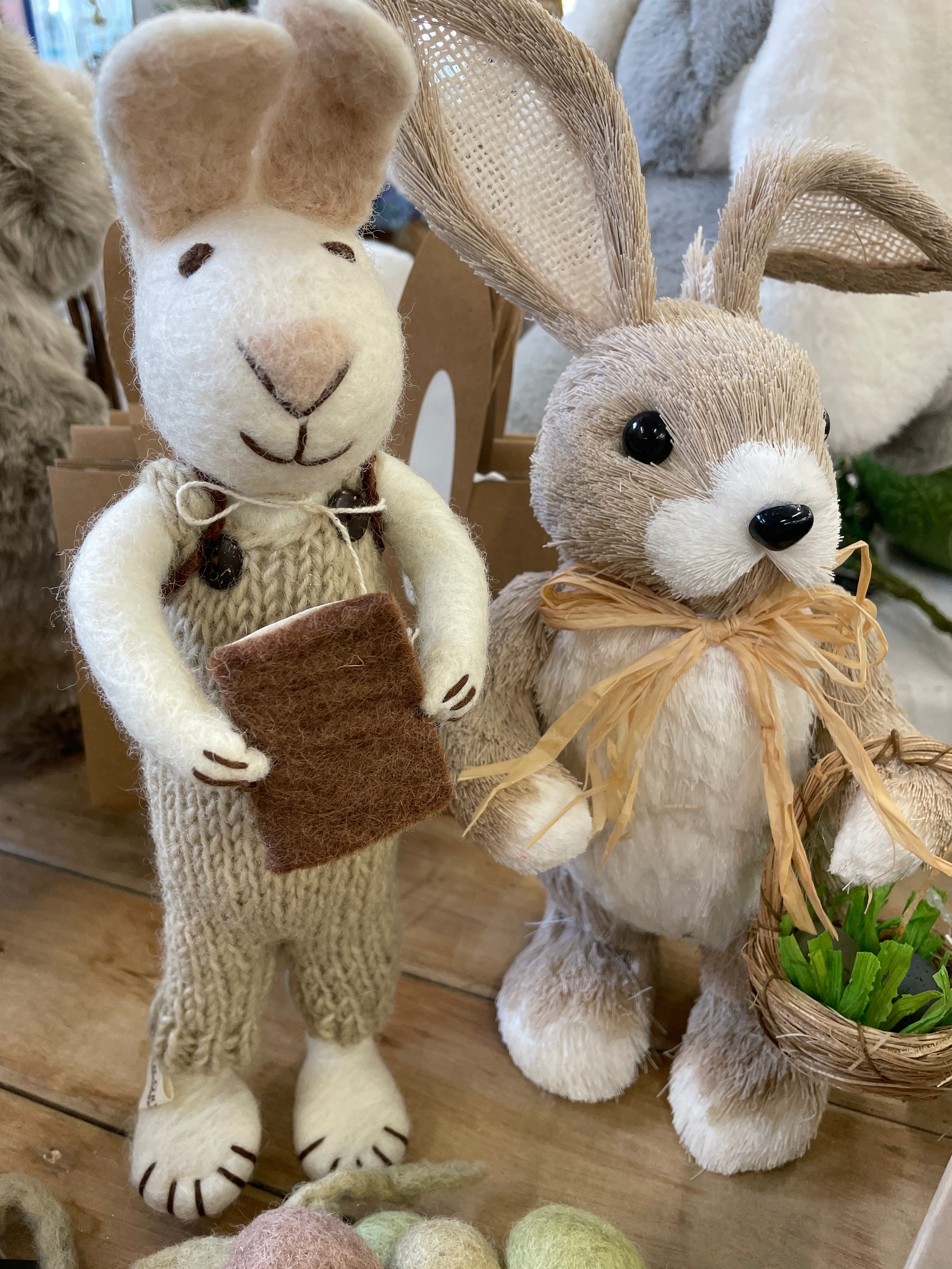 Gry and Sif Large Boy Bunny with Book and Satchel