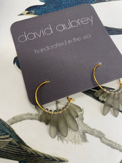 David Aubrey 18k Gold Czech Glass Earrings
